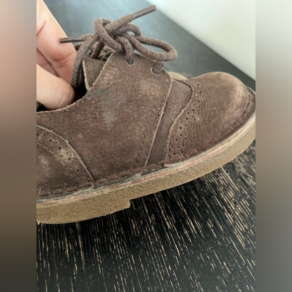 GAP Toddlers Suede Leather Brown Shoes made in Brazil p - Picture 4 of 12